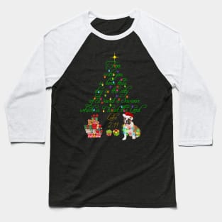 Christmas Tree And Bulldog Baseball T-Shirt